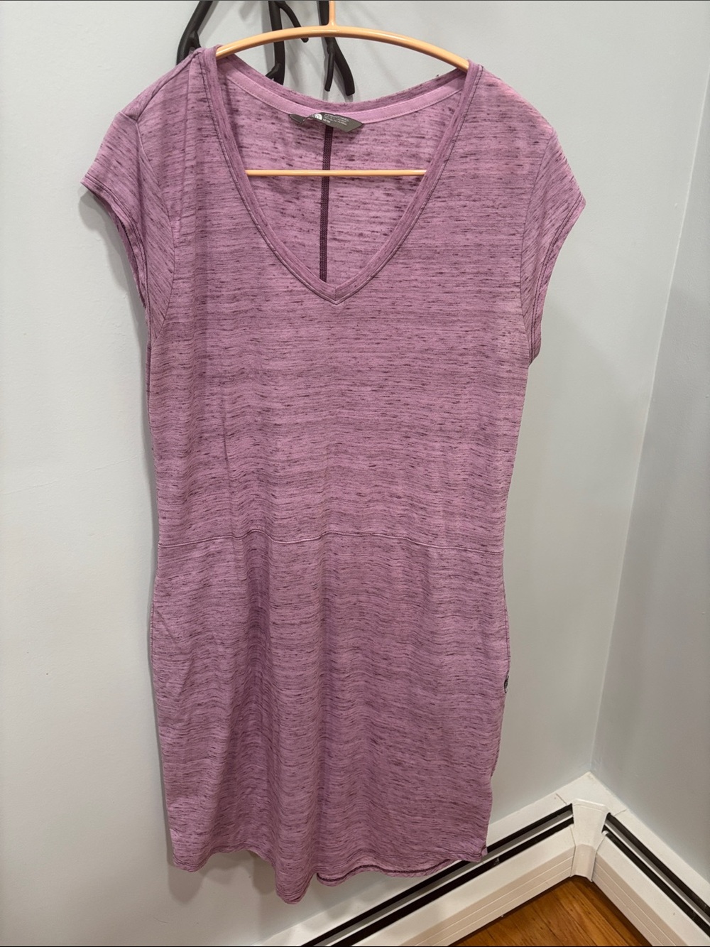 The North Face Mauve Heather Short-Sleeve Tee Dress with pockets